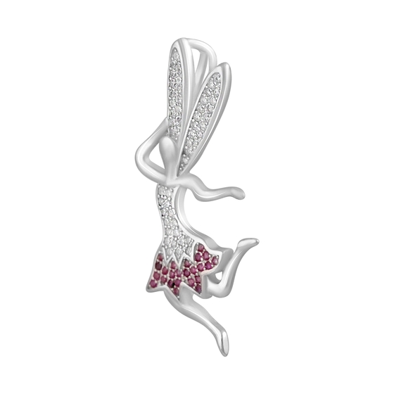 Silver pendant with phianites