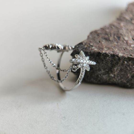 Silver Ring with Fianites