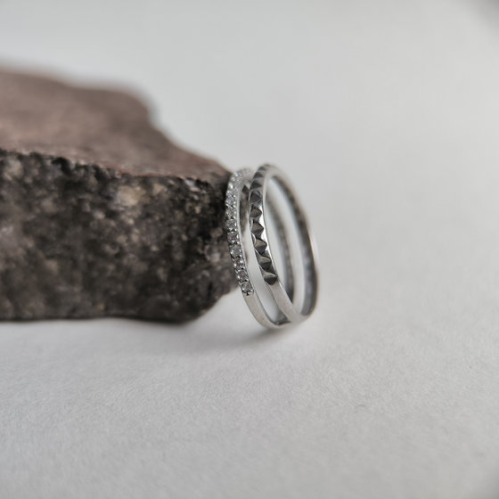 Серебряное кольцо с фианитами 0.29ct
