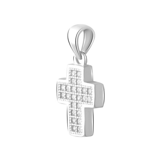 Silver cross with phianites