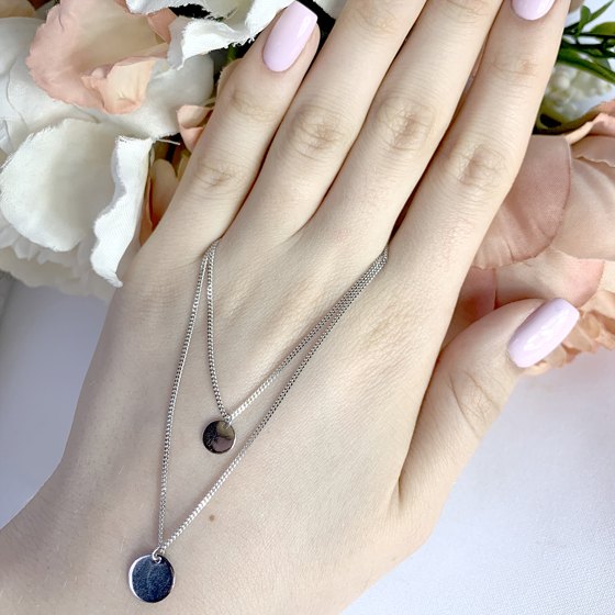 Silver necklace without stones