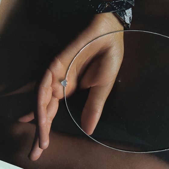 Срібне кольє з перламутром