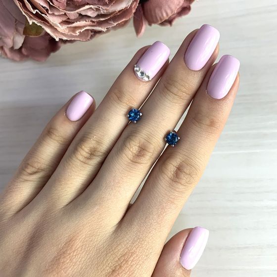 Срібні сережки з топазом «Лондон Блю»