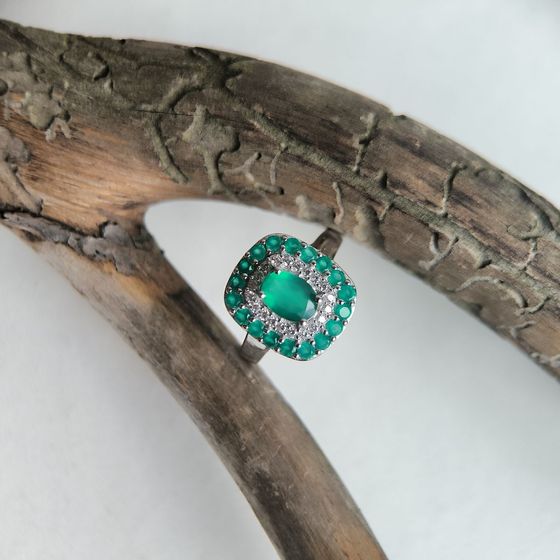 Срібна каблучка з агатом 1.542ct