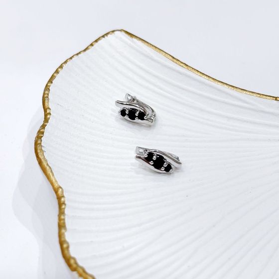 Срібні сережки з сапфіром 1.65ct