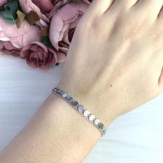 Silver bracelet without stones