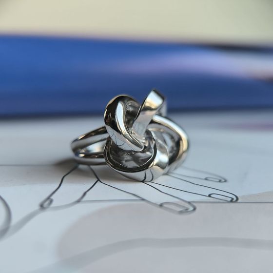 Silver ring without stones