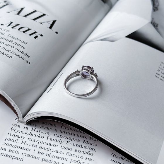 Срібна каблучка з аметистом 1.657ct