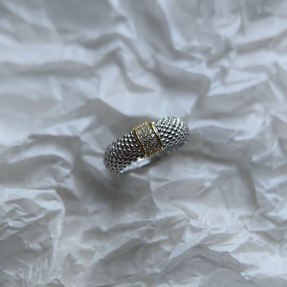 Silver Ring with Fianites