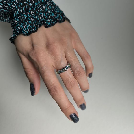 Срібна каблучка з містичним топазом 1,112 карата