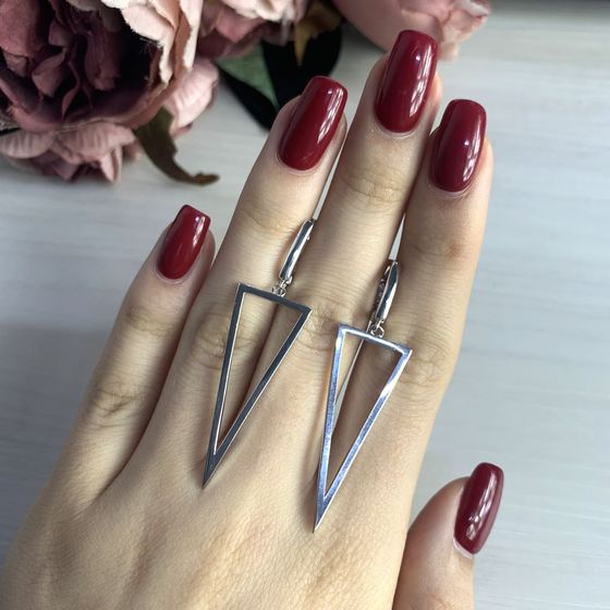 Silver earrings without stones