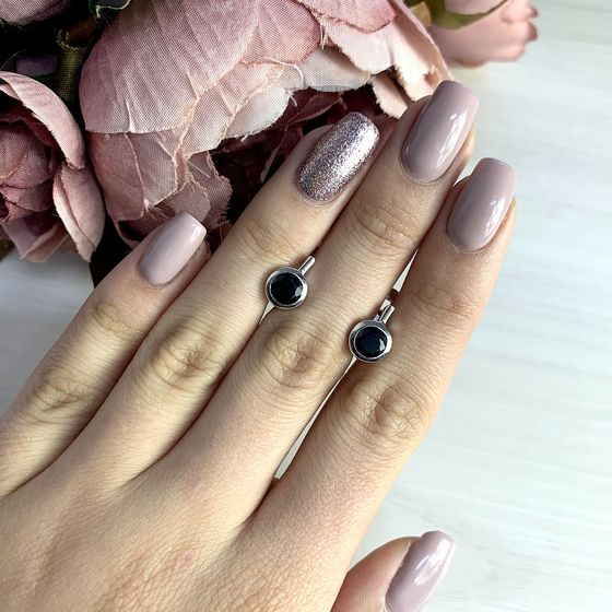 Серебряные серьги с сапфиром 2.083ct