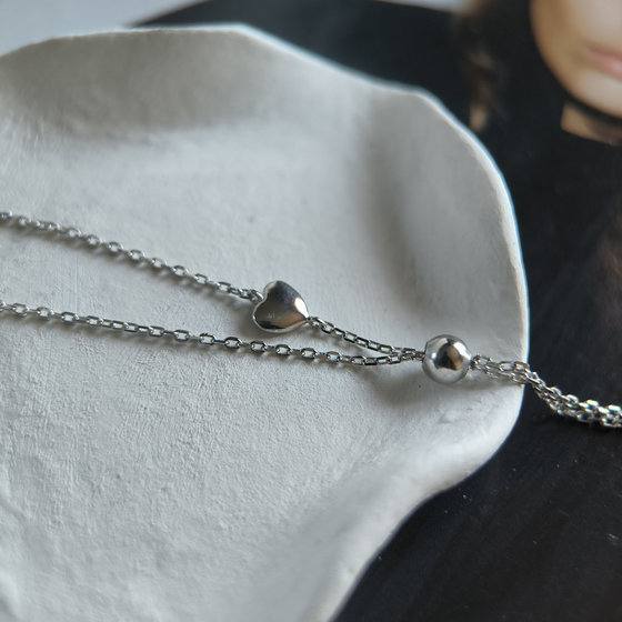 Silver bracelet without stones