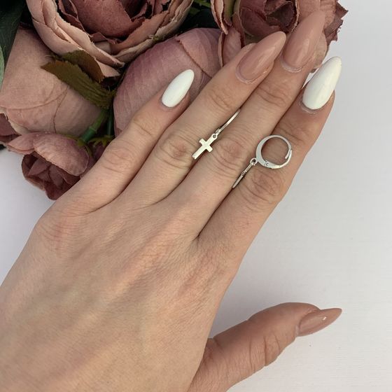 Срібні сережки без каменів