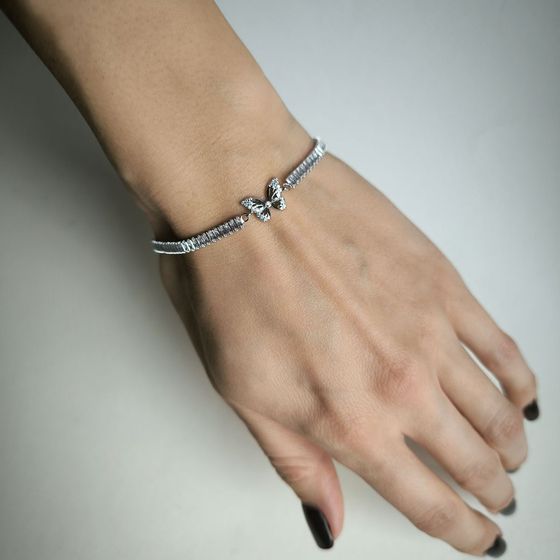 Серебряный браслет с фианитами