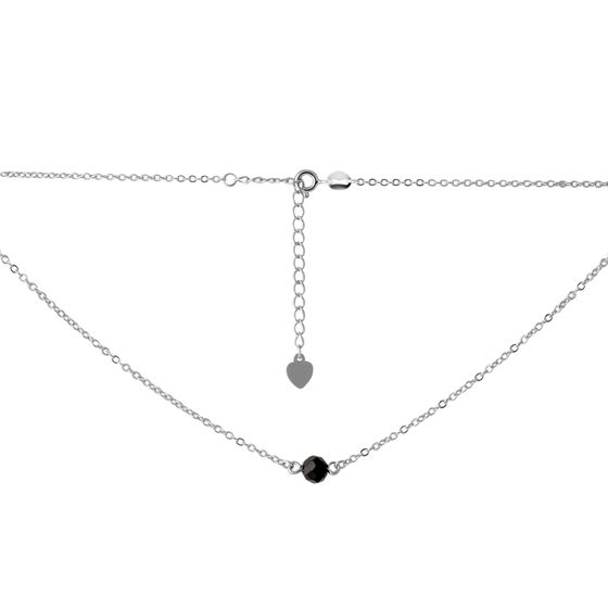Silver necklace with spinel