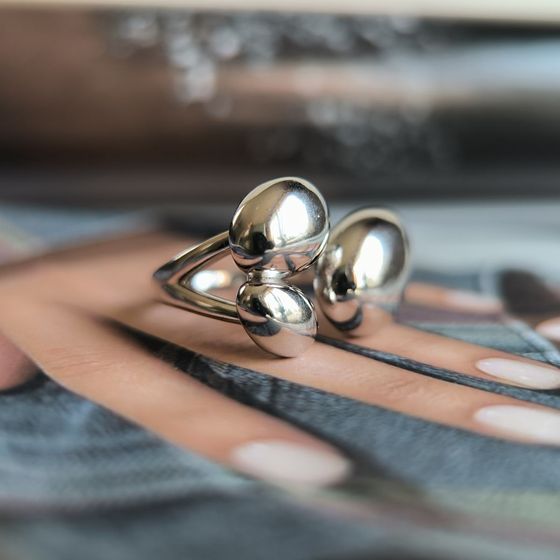 Silver ring without stones