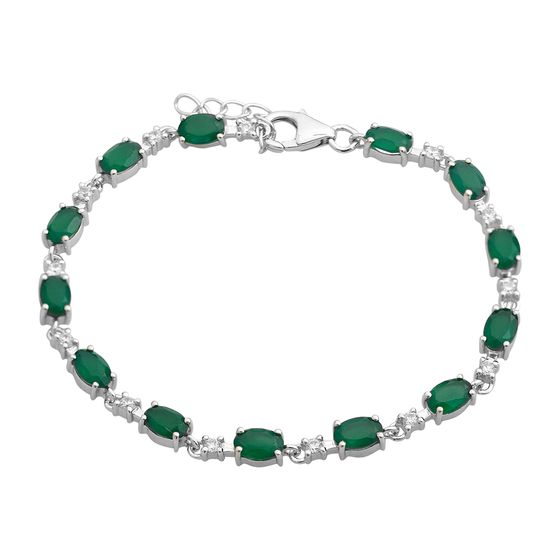 Silver bracelet with agate (6.142 carats)