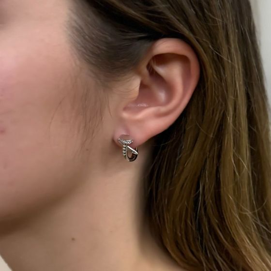 Срібні сережки з фіанітами