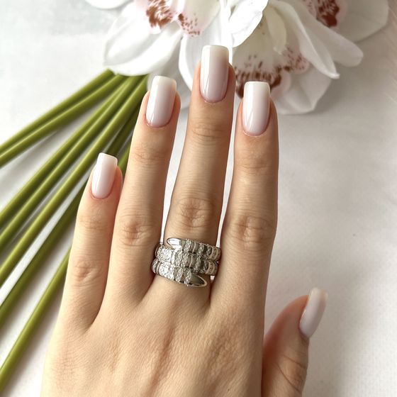 Silver Ring with Fianites