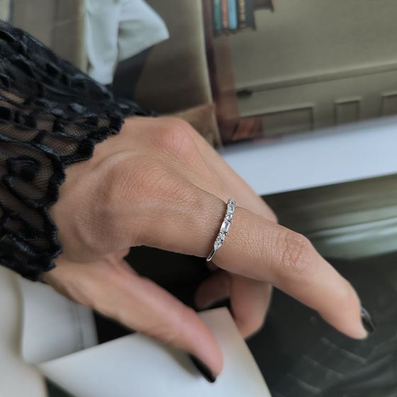 Silver Ring with Fianites