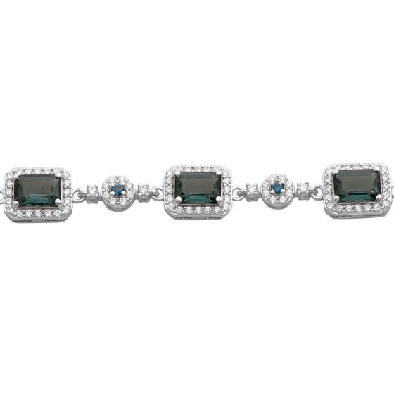 Серебряный браслет с топазом Лондон Блю 8.935ct