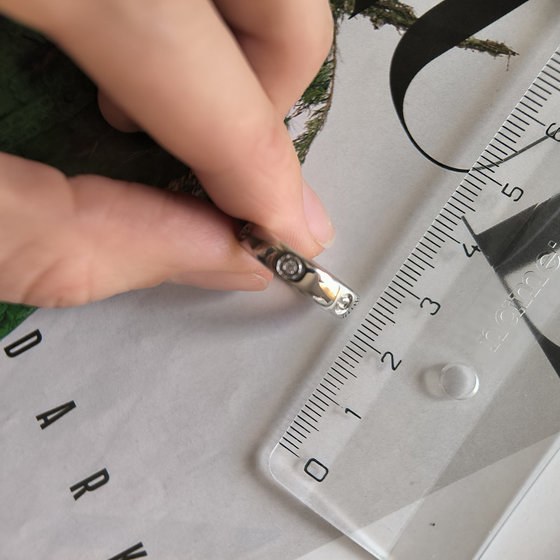 Silver ring with cubic zirconia