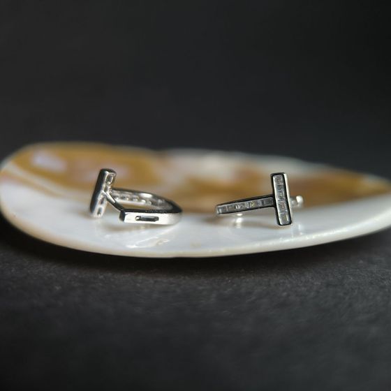 Silver Earrings with Fianites
