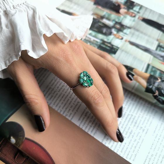 Срібна каблучка з агатом 1.937ct