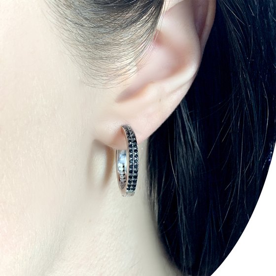 Silver Earrings with Fianites