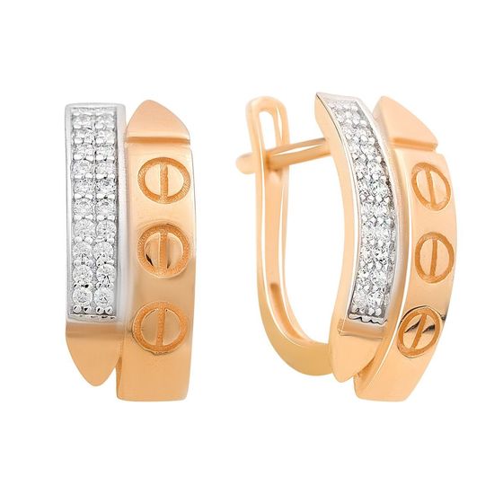 Silver earrings with 0.4ct phianites