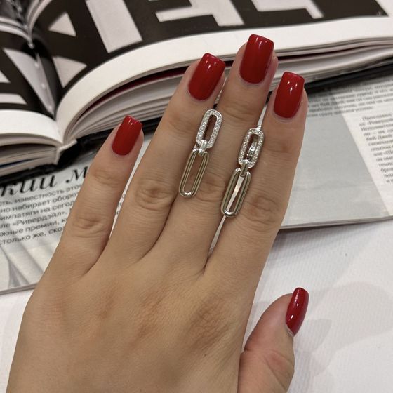 Silver Earrings with Fianites