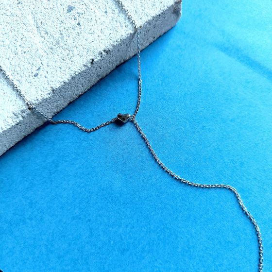 Silver necklace without stones