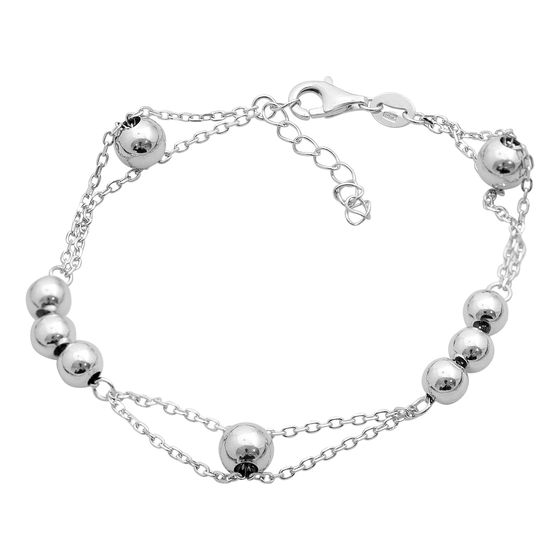 Silver bracelet without stones