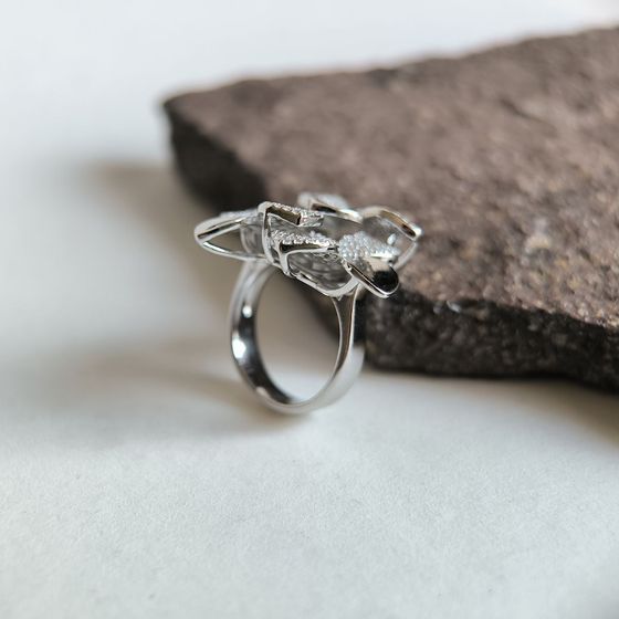 Silver Ring with Fianites