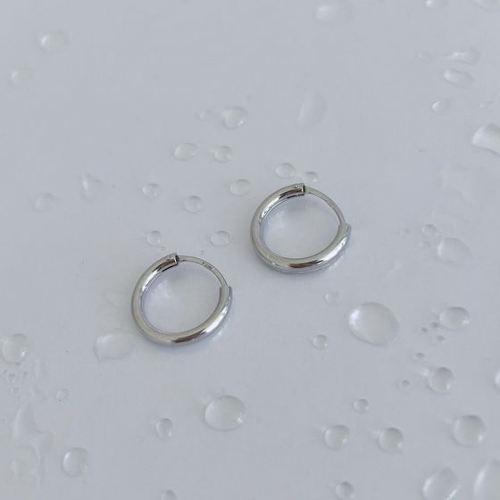 Silver earrings without stones