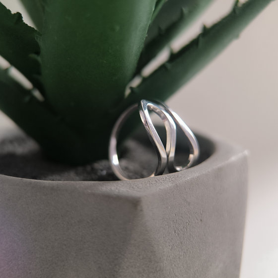 Silver ring without stones
