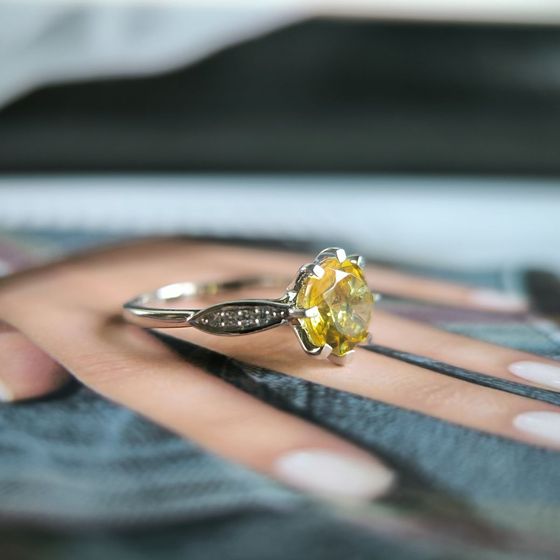 Срібна каблучка з цитрином nano 1.579ct