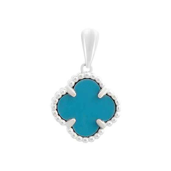 Silver pendant with turquoise