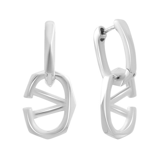 Silver earrings without stones