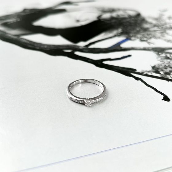 Silver Ring with Fianites