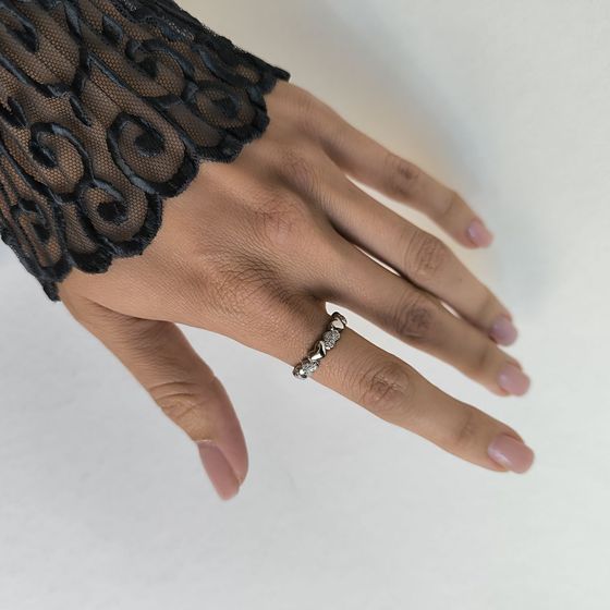 Silver Ring with Fianites