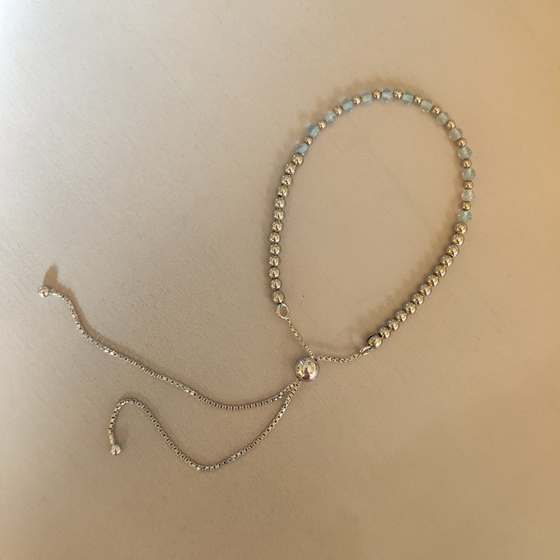 Silver bracelet with topaz 5.435ct