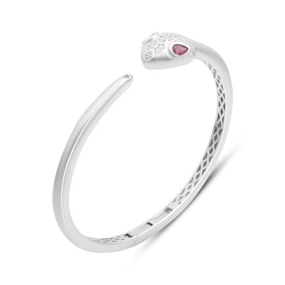 Silver bracelet with phianites