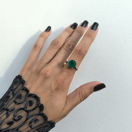 Срібна каблучка з агатом 3.664ct