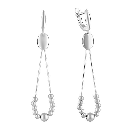 Срібні сережки без каменів