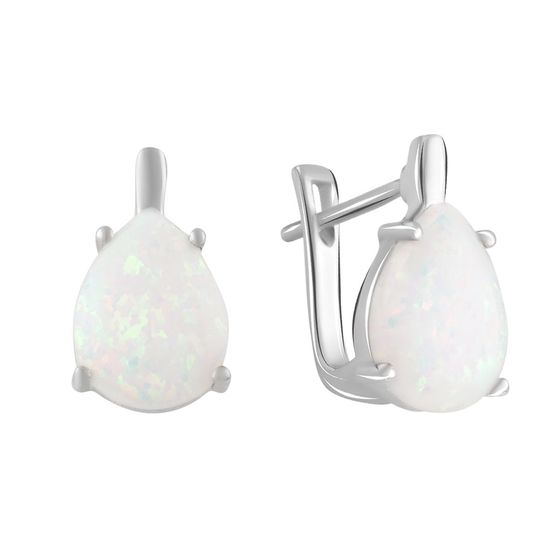 Срібні сережки з опалом 2.55ct