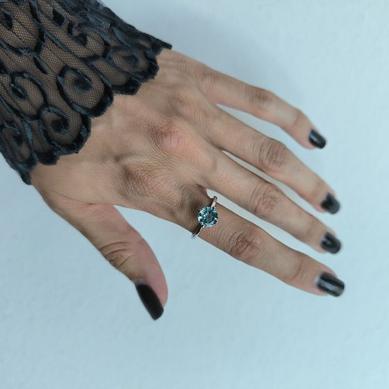 Срібна каблучка з топазом 2.219ct