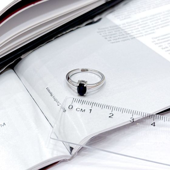 Срібна каблучка з сапфіром 1.025ct