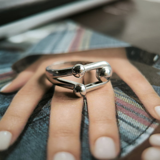 Silver ring without stones